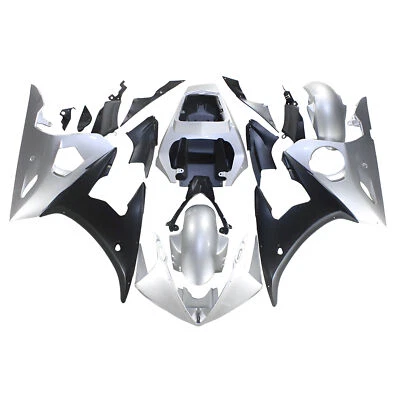 Silver Black Fairings Kit for Yamaha YZF-600 R6 2003 2004 2005 YZF-R6 Bodywork - Image 1 of 4