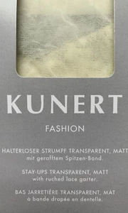 Kunert Fashion, Halterloser Strumpf/Stay Up, zauberhafte Spitze, elfenbein ivory - Bild 1 von 4