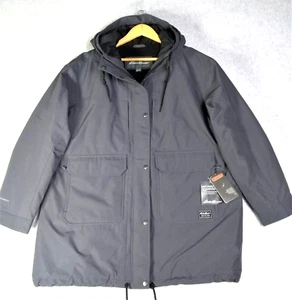 Eddie Bauer Women's Weatheredge Rainfoil Insulated Parka XL Hood Gray Purple NWT - Picture 1 of 20