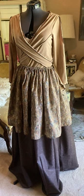 Renaissance Fair Medieval 2 Cotton Skirts & Top Peasant Woodland Elf Costume S/M - Image 1 of 4