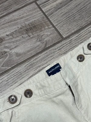 Calça de veludo bege Ralph Lauren nova com etiquetas infantil tamanho 12 - Imagem 1 de 4