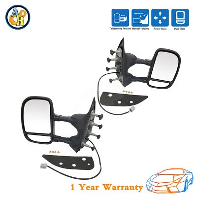 ★Par de espejos retrovisores plegables eléctricos para camioneta Ford E-350 E-450 Super Duty E-150 09-16 Foto 1 de 4