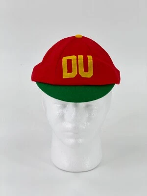 1940s 1950s Denver University Red Wool and Felt 6 Panel Hat Size 7 40s 50s - Image 1 of 4