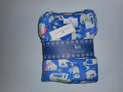 KAREN NEUBURGER 2 PIEZAS OSO POLAR CHILLIN MINKY POLAR CONJUNTO DE PIJAMAS para mujer GRANDE NUEVO Foto 1 de 4
