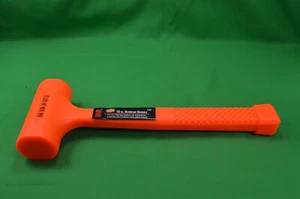 MIT Dead Blow Hammer 16 OZ,3182,Fluorescent Orange,12",NEW - Picture 1 of 3