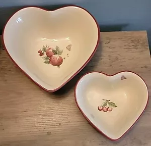 PFALTZGRAFF DELICIOUS APPLE HEART SHAPED SERVING BOWL WITH SMALL DISH - Picture 1 of 9