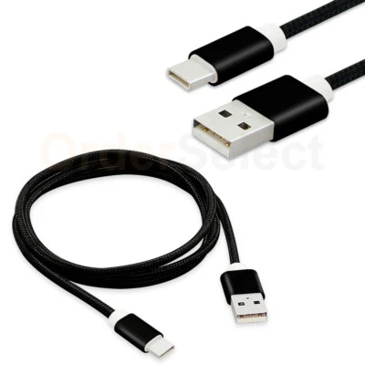 USB Type-C Braided Charger Cable Cord for OnePlus 3T/6T/7T/7 Pro/ Razer Phone 2 - Image 1 of 4