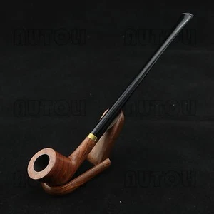 Pipa da lettura 9,8''(25cm) lunga stelo Churchwarden pipa tabacco + sacchetto pipa - Foto 1 di 6