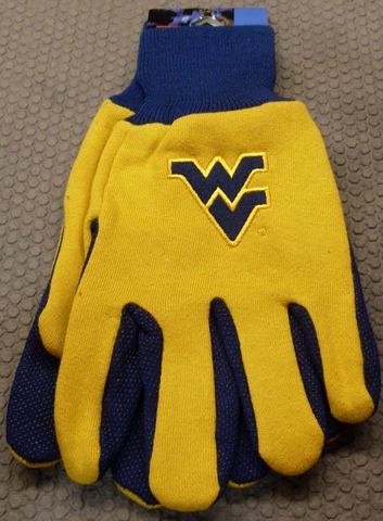 NCAA West Virginia Mountaineers Utility Gloves Gold w/ Blue Palm McARTHUR Cover