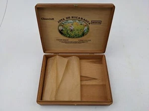 Joya De Nicaragua Churchill Fabrica De Tabacos Imported Wooden Cigar Box - Picture 1 of 10