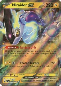 Pokemon Scarlet & Violet Base Set Miraidon ex 081/198 Double Rare Holo Card - Picture 1 of 1