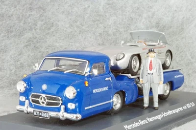 Modellino Schuco 1/43 Mercedes Benz Racing Car Transporter + 300 SLR (W196S) - Immagine 1 di 3