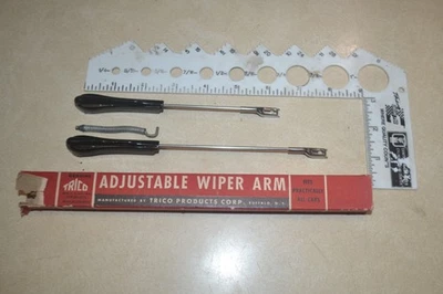 Trico NOS OEM Wiper Arms Wire Style Adjust 6.5" to 8" 1929 30 31 32 33 34 Blades - Image 1 of 4