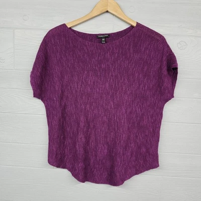 Eileen Fisher Purple Linen Blend Top Womens Size Petite Medium - Image 1 of 4