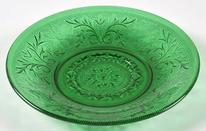 Vintage Anchor Hocking 4.5" Forest Green sandwich glassware replacement plate - Picture 1 of 5