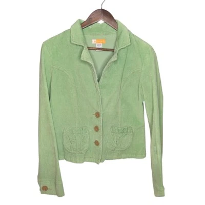 Chaqueta Blazer Anthropologie Tul Pana Elastizada Corta Para Mujer XL Verde Foto 1 de 4