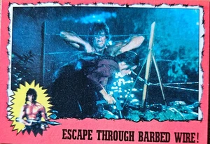 RAMBO FIRST BLOOD PART 2 ESCAPE THROUGH BARBED WIRE  CARD  NO 31 - Picture 1 of 2