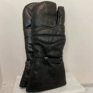 Vintage Olympia Sports One Finger Mittens Cowhide With Acrylic Lining 12”x4.5” - Picture 1 of 14