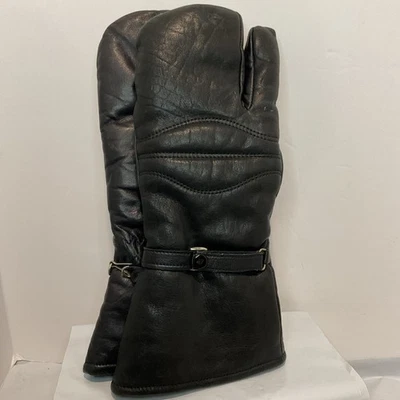 Винтажные варежки Olympia Sports на один палец воловья кожа с акриловой подкладкой 12 дюймов x 4,5 дюйма - Изображение 1 из 4