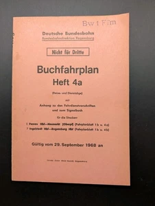 Buch Buchfahrplan Heft 4a Deutsche Bundesbahn 1968 BD Regensburg Eisenbahn - Bild 1 von 14