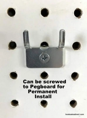 PROCRAFT (20 PACK) Picture Notch Utility 'J' Peg Hook. For 1/8 to 1/4" Pegboard w/Screws