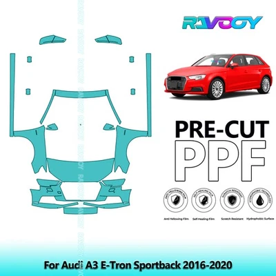 PreCut Paint Protection Film PPF For Audi A3 E-Tron Sportback 2016-2020 - Image 1 of 4