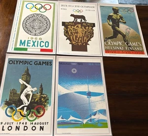 5er Set Vintage 1972 München Olympia Hart BC Comics laminierte Tischsets - Bild 1 von 7