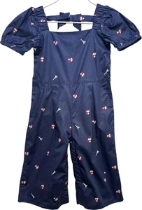 NWT Janie & Jack "The French Club" Floral Eiffel Tower Blue Jumpsuit, 18-24 mos. - Picture 1 of 5