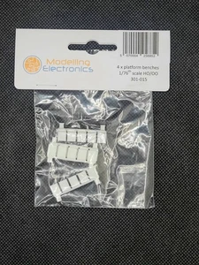 4 x Platform Benches, row of 5 seats - HO/OO Gauge - 1:76 scale - Picture 1 of 5