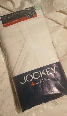 JOCKEY CLASSIC MENS 100% COTTON FULL RISE BRIEFS SET OF 3 SIZE 34 NEW - Image 1 of 4