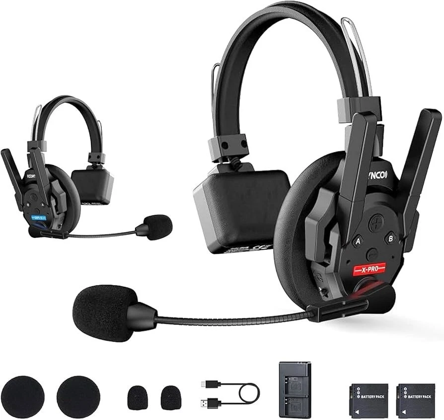 SYNCO XTALK XPRO2 Wireless Communication Headsets 2.4GHz 500m/1640ft 2 Person - Image 1 of 4