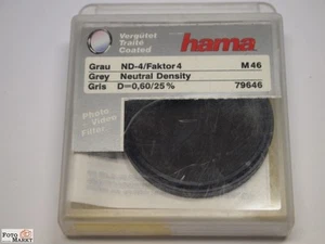 Grey Filter ND 4/Factor 4 46mm Hama Quenched and Tempered (79646) Neutral - Picture 1 of 2