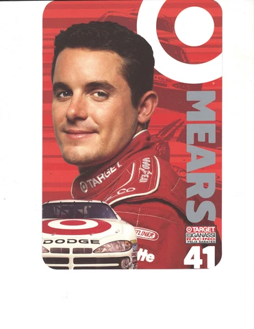 2003 CASEY MEARS "TARGET" #41 NASCAR SPRINT SERIES POSTCARD Cover
