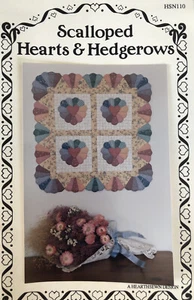 Vintage Quilt Pattern: Scalloped Hearts & Hedgerows - Jodi Warner (Hearthsewn ) - Picture 1 of 4