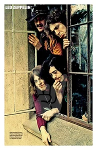 LED ZEPPELIN 1969 GRUPPENPLAKAT 11x17 CHATEAU MARMONT LA CA JIMMY PAGE POP ART - Bild 1 von 1
