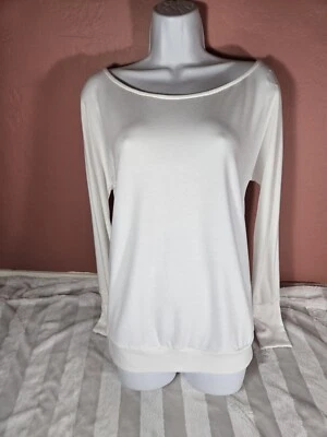 Project Social T Live It Up Pullover Womens Soft White Long Sleeve Top S NWOT - Image 1 of 4
