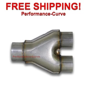 Single 3" / Dual 2.5" Y Pipe Universal Custom Exhaust - SU6-4 - Picture 1 of 3