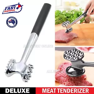 Heavy Metal Stainless Steel Meat Mallet Tenderizer Steak Beef Chicken Hammer AU - Picture 1 of 12