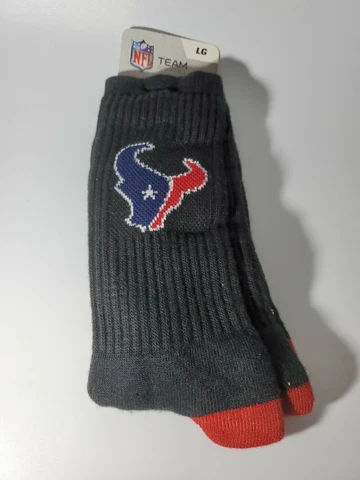 NFL Houston Texans Crew Socks Large 10-13 New Cover