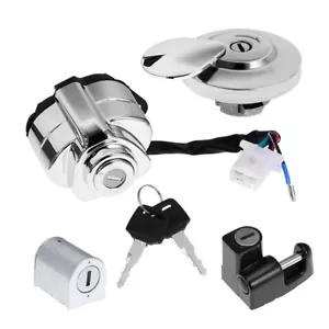 Ignition Switch Lock Gas Cap Helmet Set For Honda Shadow VLX600 VT400 VT750 - Foto 1 di 7