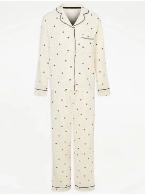 Ladies New Ex George 100% Cotton Star Print Pyjamas Size 4 6 8 10 12 14 16 18 20 - image 1 of 4