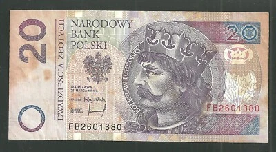 Polonia 1994 20 Zlotych Pick #174 Billete Mundial Moneda Papel moneda Polski Foto 1 de 2