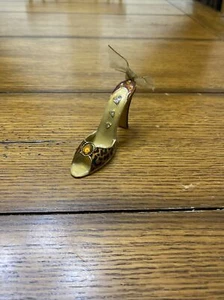 Ashleigh Manor Leopard Print Jeweled High Heel Shoe ornament FREE SHIPPING - Picture 1 of 6