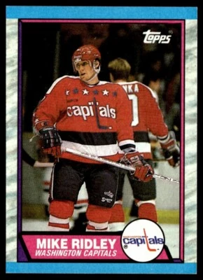 1989-90 Topps #165 Mike Ridley Washington Capitals - Image 1 of 2