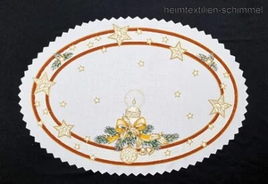 Tischdeckchen Weihnachtsdeckchen KERZE Deckchen WEIHNACHTEN Fleckgeschützt 35x50 - Bild 1 von 1