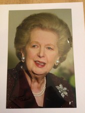 Margaret Thatcher British Prime Minister Autographed Signed Photo + COA