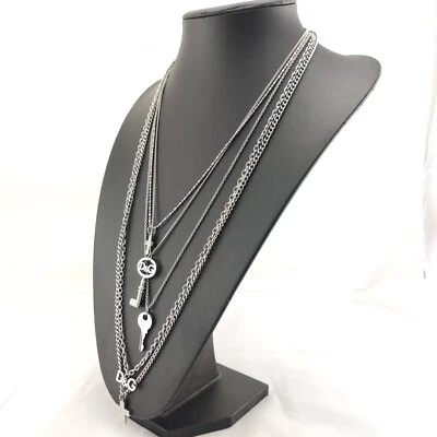 ⭐ D&G Dolce and Gabbana Halskette Collier Anhänger Armreif Kette Silber 110 ⭐ - Bild 1 von 3