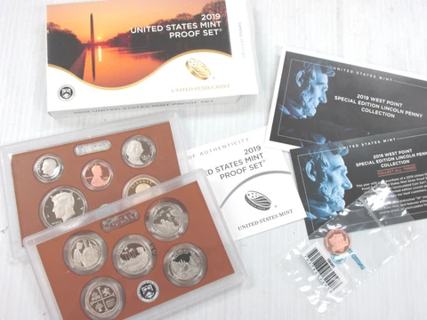 2019 US Mint Proof Set 10-Coin Clad Set Plus W Proof Penny West Point + OGP  COA Cover