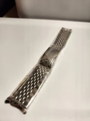 Nuevo de Lote Antiguo Pulsera Arroz Movado 19mm Acero Inoxidable Años 70 Sin Usar Foto 1 de 4