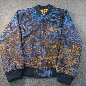 Robert Graham Limited Edition The Lewis Silk Embroidered Bomber Jacket Large #44 - Picture 1 of 13
